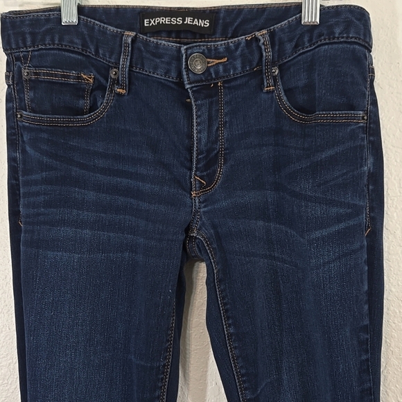 EXPRESS Medium Wash Skinny Jeans w/Stretch Classic Comfortable School, size 4L - Picture 2 of 7